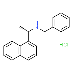ChemSpider 2D Image | (S)-N-Benzyl-1-(1-naphthyl)ethylamine hydrochloride | C19H20ClN