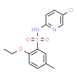 ChemSpider 2D Image | N-(5-Chloro-2-pyridinyl)-2-ethoxy-5-methylbenzenesulfonamide | C14H15ClN2O3S