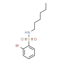 ChemSpider 2D Image | 2-Bromo-N-hexylbenzenesulfonamide | C12H18BrNO2S