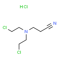 ChemSpider 2D Image | 3-[Bis(2-chloroethyl)amino]propanenitrile hydrochloride (1:1) | C7H13Cl3N2