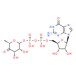 ChemSpider 2D Image | GDP-4-dehydro-6-deoxy-L-mannose | C16H23N5O15P2