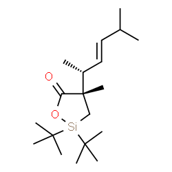 ChemSpider 2D Image | (4S)-4-Methyl-4-[(2R,3E)-5-methyl-3-hexen-2-yl]-2,2-bis(2-methyl-2-propanyl)-1,2-oxasilolan-5-one | C19H36O2Si