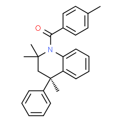 ChemSpider 2D Image | (4-Methylphenyl)[(4R)-2,2,4-trimethyl-4-phenyl-3,4-dihydro-1(2H)-quinolinyl]methanone | C26H27NO