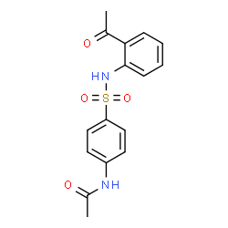 ChemSpider 2D Image | N-{4-[(2-Acetylphenyl)sulfamoyl]phenyl}acetamide | C16H16N2O4S