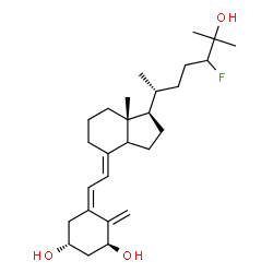 ChemSpider 2D Image | (1S,3R,5Z,7E,14xi)-24-Fluoro-9,10-secocholesta-5,7,10-triene-1,3,25-triol | C27H43FO3