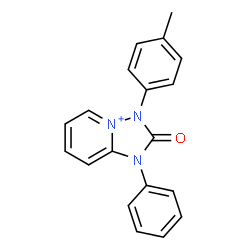 ChemSpider 2D Image | 3-(4-Methylphenyl)-2-oxo-1-phenyl-2,3-dihydro-1H-[1,2,4]triazolo[1,5-a]pyridin-4-ium | C19H16N3O