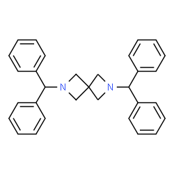 ChemSpider 2D Image | 2,6-Dibenzhydryl-2,6-diazaspiro[3.3]heptane | C31H30N2