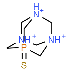 ChemSpider 2D Image | 1,3,5-Triazonia-7-phosphatricyclo[3.3.1.1~3,7~]decane 7-sulfide | C6H15N3PS