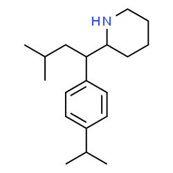 ChemSpider 2D Image | 2-[1-(4-Isopropylphenyl)-3-methylbutyl]piperidine | C19H31N
