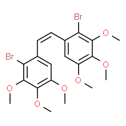 ChemSpider 2D Image | 1,1'-[(Z)-1,2-Ethenediyl]bis(2-bromo-3,4,5-trimethoxybenzene) | C20H22Br2O6
