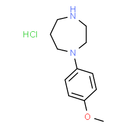 ChemSpider 2D Image | 1-(4-Methoxyphenyl)-1,4-diazepane hydrochloride (1:1) | C12H19ClN2O