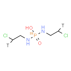ChemSpider 2D Image | N,N'-Bis[2-chloro(2-~3~H_1_)ethyl](~33~P)phosphorodiamidic acid | C4H9T2Cl2N2O233P