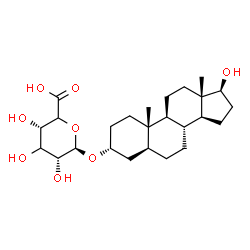 ChemSpider 2D Image | (3alpha,5alpha,17beta)-17-Hydroxyandrostan-3-yl beta-D-erythro-hexopyranosiduronic acid | C25H40O8
