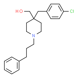 ChemSpider 2D Image | [4-(4-Chlorobenzyl)-1-(3-phenylpropyl)-4-piperidinyl]methanol | C22H28ClNO