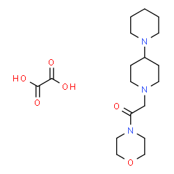 ChemSpider 2D Image | 2-(1,4'-Bipiperidin-1'-yl)-1-(4-morpholinyl)ethanone ethanedioate (1:1) | C18H31N3O6