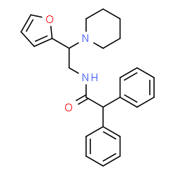 ChemSpider 2D Image | N-[2-(2-Furyl)-2-(1-piperidinyl)ethyl]-2,2-diphenylacetamide | C25H28N2O2