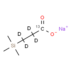 ChemSpider 2D Image | Sodium 3-(trimethylsilyl)(1-~13~C,~2~H_4_)propanoate | C513CH9D4NaO2Si
