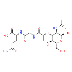 ChemSpider 2D Image | N-ACETYLMURAMYL-L-ALANYL-D-ISOGLUTAMINE | C19H32N4O11