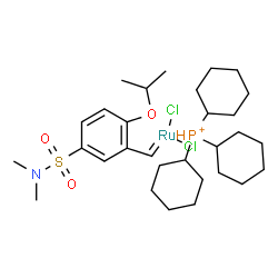 ChemSpider 2D Image | dichloro-[[5-(dimethylsulfamoyl)-2-isopropoxy-phenyl]methylene]ruthenium;tricyclohexylphosphonium | C30H51Cl2NO3PRuS