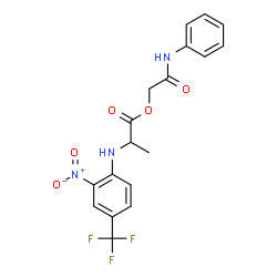 ChemSpider 2D Image | 2-Anilino-2-oxoethyl N-[2-nitro-4-(trifluoromethyl)phenyl]alaninate | C18H16F3N3O5