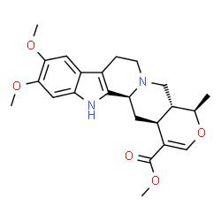 ChemSpider 2D Image | Methyl (19beta)-10,11-dimethoxy-19-methyl-16,17-didehydro-18-oxayohimban-16-carboxylate | C23H28N2O5