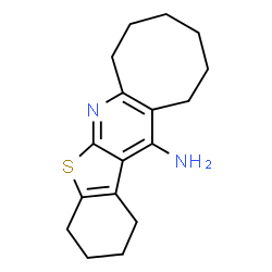 ChemSpider 2D Image | 1,2,3,4,7,8,9,10,11,12-Decahydro[1]benzothieno[2,3-b]cycloocta[e]pyridin-13-amine | C17H22N2S