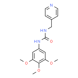 ChemSpider 2D Image | 1-(4-Pyridinylmethyl)-3-(3,4,5-trimethoxyphenyl)urea | C16H19N3O4