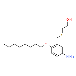 ChemSpider 2D Image | 2-{[5-Amino-2-(octyloxy)benzyl]sulfanyl}ethanol | C17H29NO2S