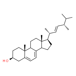ChemSpider 2D Image | (3beta,9xi,14xi,22E,24S)-Ergosta-5,7,22-trien-3-ol | C28H44O