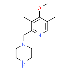 ChemSpider 2D Image | 1-[(4-Methoxy-3,5-dimethyl-2-pyridinyl)methyl]piperazine | C13H21N3O
