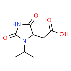ChemSpider 2D Image | (3-Isopropyl-2,5-dioxo-4-imidazolidinyl)acetic acid | C8H12N2O4