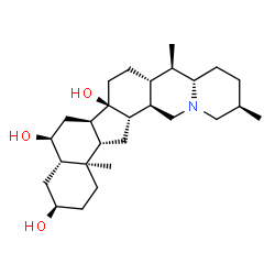 ChemSpider 2D Image | (3alpha,5alpha,6alpha,25alpha)-Cevane-3,6,14-triol | C27H45NO3