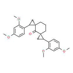 ChemSpider 2D Image | (3R,5S)-1,6-Bis(2,4-dimethoxyphenyl)dispiro[2.1.2.3]decan-4-one | C26H30O5