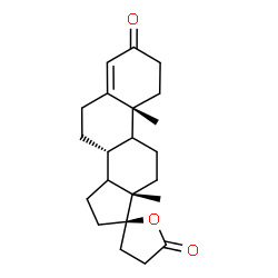 ChemSpider 2D Image | (8R,10R,13S,17R)-10,13-Dimethyl-1,6,7,8,9,10,11,12,13,14,15,16-dodecahydro-3'H-spiro[cyclopenta[a]phenanthrene-17,2'-furan]-3,5'(2H,4'H)-dione | C22H30O3
