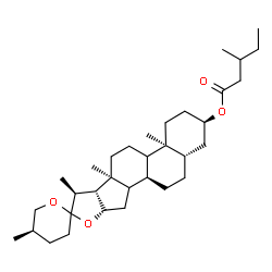 ChemSpider 2D Image | (3alpha,5alpha,9xi,14xi,22xi,25R)-Spirostan-3-yl 3-methylpentanoate | C33H54O4