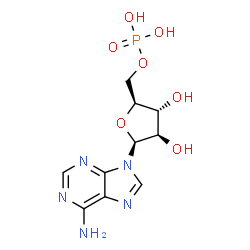 ChemSpider 2D Image | 9-(5-O-Phosphono-beta-L-arabinofuranosyl)-9H-purin-6-amine | C10H14N5O7P