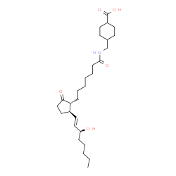 ChemSpider 2D Image | 4-({[(13E,15S)-15-Hydroxy-1,9-dioxoprost-13-en-1-yl]amino}methyl)cyclohexanecarboxylic acid | C28H47NO5
