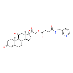 ChemSpider 2D Image | 17-Hydroxy-3,11,20-trioxopregn-4-en-21-yl 4-oxo-4-[(3-pyridinylmethyl)amino]butanoate | C31H38N2O7