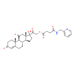 ChemSpider 2D Image | 17-Hydroxy-3,11,20-trioxopregn-4-en-21-yl 4-oxo-4-[(2-pyridinylmethyl)amino]butanoate | C31H38N2O7
