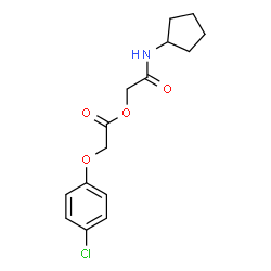 ChemSpider 2D Image | 2-(Cyclopentylamino)-2-oxoethyl (4-chlorophenoxy)acetate | C15H18ClNO4