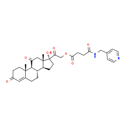 ChemSpider 2D Image | 17-Hydroxy-3,11,20-trioxopregn-4-en-21-yl 4-oxo-4-[(4-pyridinylmethyl)amino]butanoate | C31H38N2O7