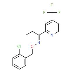 ChemSpider 2D Image | (1E)-N-[(2-Chlorobenzyl)oxy]-1-[4-(trifluoromethyl)-2-pyridinyl]-1-propanimine | C16H14ClF3N2O