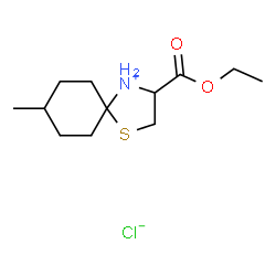 ChemSpider 2D Image | 3-(Ethoxycarbonyl)-8-methyl-1-thia-4-azoniaspiro[4.5]decane chloride | C12H22ClNO2S