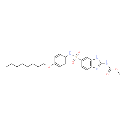 ChemSpider 2D Image | Methyl (6-{[4-(octyloxy)phenyl]sulfamoyl}-1H-benzimidazol-2-yl)carbamate | C23H30N4O5S