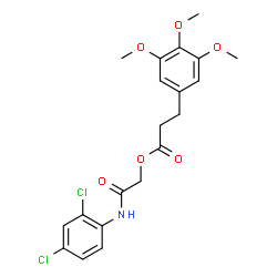 ChemSpider 2D Image | 2-[(2,4-Dichlorophenyl)amino]-2-oxoethyl 3-(3,4,5-trimethoxyphenyl)propanoate | C20H21Cl2NO6
