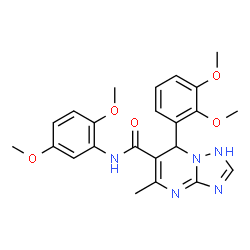 ChemSpider 2D Image | 7-(2,3-Dimethoxyphenyl)-N-(2,5-dimethoxyphenyl)-5-methyl-1,7-dihydro[1,2,4]triazolo[1,5-a]pyrimidine-6-carboxamide | C23H25N5O5