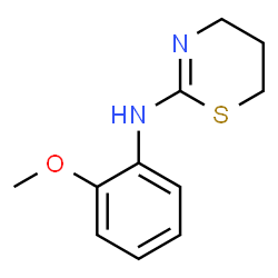 ChemSpider 2D Image | N-(2-Methoxyphenyl)-5,6-dihydro-4H-1,3-thiazin-2-amine | C11H14N2OS
