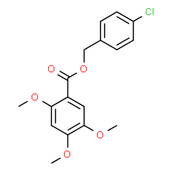ChemSpider 2D Image | 4-Chlorobenzyl 2,4,5-trimethoxybenzoate | C17H17ClO5