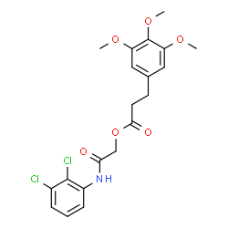 ChemSpider 2D Image | 2-[(2,3-Dichlorophenyl)amino]-2-oxoethyl 3-(3,4,5-trimethoxyphenyl)propanoate | C20H21Cl2NO6