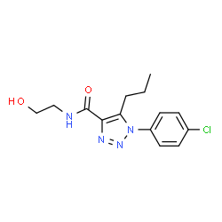 ChemSpider 2D Image | 1-(4-Chlorophenyl)-N-(2-hydroxyethyl)-5-propyl-1H-1,2,3-triazole-4-carboxamide | C14H17ClN4O2
